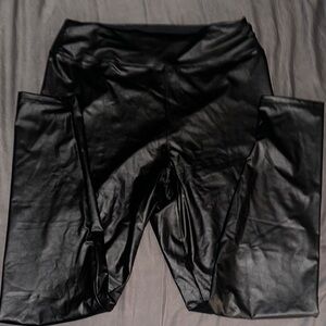 Aerie Black Faux Leather Leggings